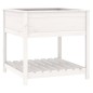 vidaXL Jardinera con estante madera maciza pino blanca 82,5x82,5x81 cm vidaXL Jardinera con estante madera maciza pino blanca 82,5x82,5x81 cm