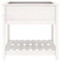 vidaXL Jardinera con estante madera maciza pino blanca 82,5x82,5x81 cm vidaXL Jardinera con estante madera maciza pino blanca 82,5x82,5x81 cm