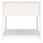 vidaXL Jardinera con estante madera maciza pino blanca 82,5x82,5x81 cm vidaXL Jardinera con estante madera maciza pino blanca 82,5x82,5x81 cm