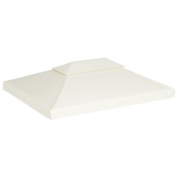 vidaXL Cubierta de repuesto de cenador 310 g/m² blanco crema 3x4 m