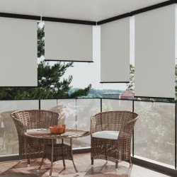 vidaXL Toldo lateral de balcón color crema 122x250 cm