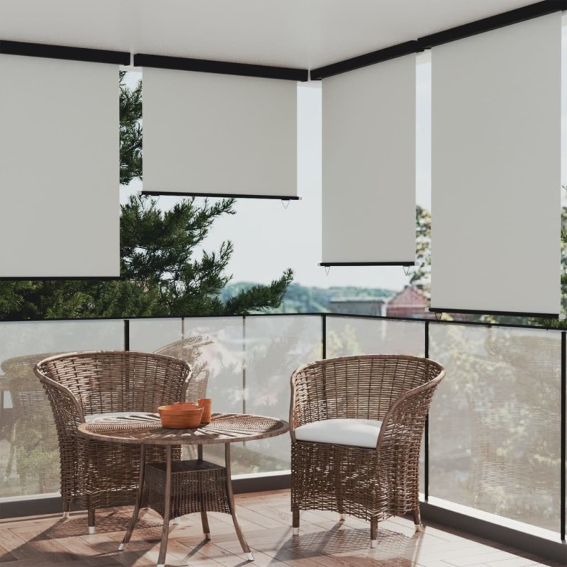 vidaXL Toldo lateral de balcón color crema 122x250 cm vidaXL Toldo lateral de balcón color crema 122x250 cm