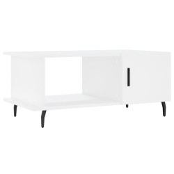 vidaXL Mesa de centro madera contrachapada blanco 90x50x40 cm