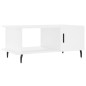 vidaXL Mesa de centro madera contrachapada blanco 90x50x40 cm