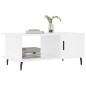 vidaXL Mesa de centro madera contrachapada blanco 90x50x40 cm
