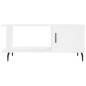 vidaXL Mesa de centro madera contrachapada blanco 90x50x40 cm