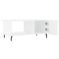 vidaXL Mesa de centro madera contrachapada blanco 90x50x40 cm