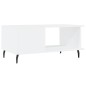 vidaXL Mesa de centro madera contrachapada blanco 90x50x40 cm