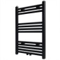 vidaXL Radiador toallero de baño recto negro 500 x 764 mm