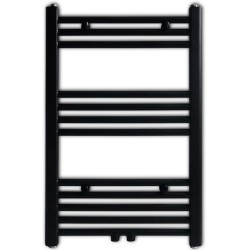 vidaXL Radiador toallero de baño recto negro 500 x 764 mm