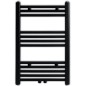 vidaXL Radiador toallero de baño recto negro 500 x 764 mm