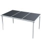 vidaXL Mesa de jardín de acero negra 150x90x74 cm vidaXL Mesa de jardín de acero negra 150x90x74 cm