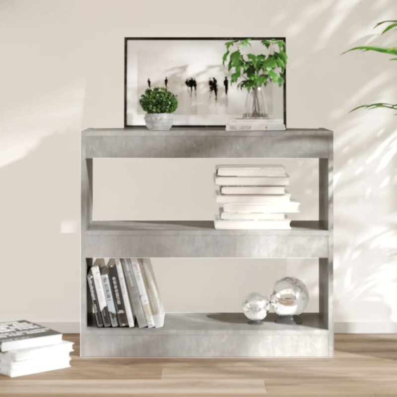 vidaXL Estantería/divisor de espacios gris hormigón 80x30x72 cm vidaXL Estantería/divisor de espacios gris hormigón 80x30x72 cm
