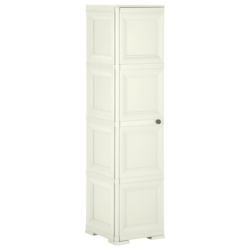 vidaXL Armario de plástico diseño madera Vanila Ice 40x43x164 cm vidaXL Armario de plástico diseño madera Vanila Ice 40x43x164 cm
