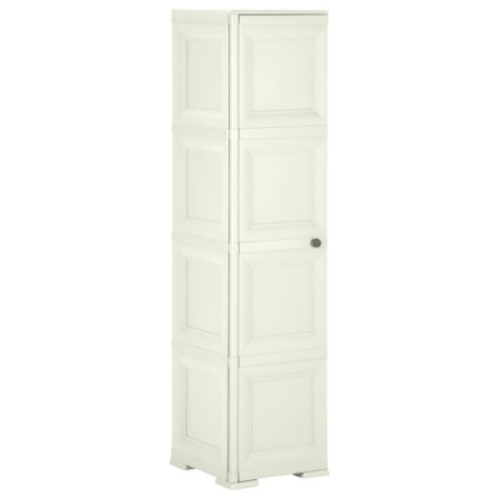 vidaXL Armario de plástico diseño madera Vanila Ice 40x43x164 cm