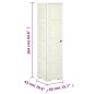 vidaXL Armario de plástico diseño madera Vanila Ice 40x43x164 cm vidaXL Armario de plástico diseño madera Vanila Ice 40x43x164 cm