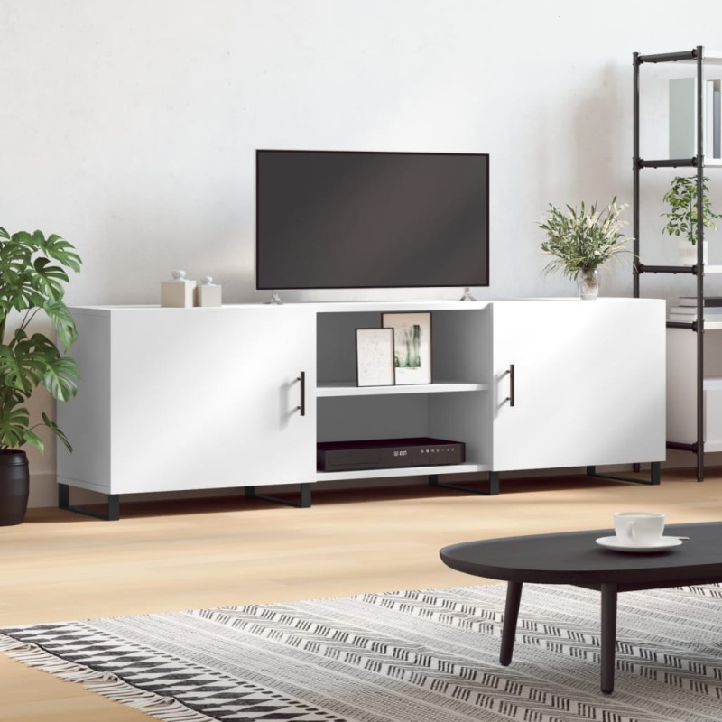 vidaXL Mueble para TV madera de ingeniería blanco 150x30x50 cm vidaXL Mueble para TV madera de ingeniería blanco 150x30x50 cm