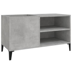 vidaXL Mueble discos madera contrachapada gris hormigón 84,5x38x48 cm