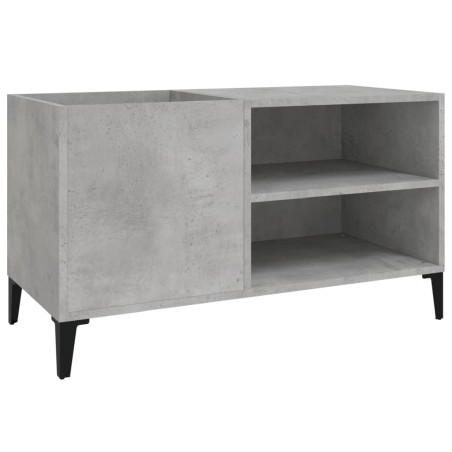 vidaXL Mueble discos madera contrachapada gris hormigón 84,5x38x48 cm
