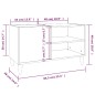 vidaXL Mueble discos madera contrachapada gris hormigón 84,5x38x48 cm vidaXL Mueble discos madera contrachapada gris hormigón 84,5x38x48 cm