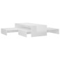 vidaXL Set de mesas de centro apilables blanco brillo 100x100x26,5 cm vidaXL Set de mesas de centro apilables blanco brillo 100x100x26,5 cm