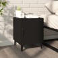 vidaXL Mesita de noche madera contrachapada negra vidaXL Mesita de noche madera contrachapada negra