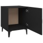 vidaXL Mesita de noche madera contrachapada negra vidaXL Mesita de noche madera contrachapada negra
