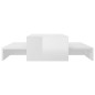 vidaXL Set de mesas de centro apilables blanco brillo 100x100x26,5 cm vidaXL Set de mesas de centro apilables blanco brillo 100x100x26,5 cm