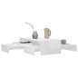 vidaXL Set de mesas de centro apilables blanco brillo 100x100x26,5 cm vidaXL Set de mesas de centro apilables blanco brillo 100x100x26,5 cm
