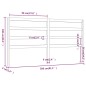 vidaXL Cabecero de cama madera maciza de pino 206x4x100 cm vidaXL Cabecero de cama madera maciza de pino 206x4x100 cm