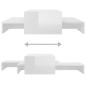 vidaXL Set de mesas de centro apilables blanco brillo 100x100x26,5 cm vidaXL Set de mesas de centro apilables blanco brillo 100x100x26,5 cm