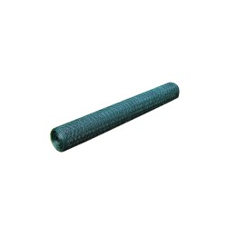 vidaXL Alambrada galvanizada con revestimiento de PVC verde 25x0,75 m
