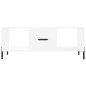 vidaXL Mesa de centro madera contrachapada blanco 102x50x40 cm