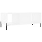 vidaXL Mesa de centro madera contrachapada blanco 102x50x40 cm