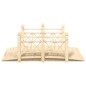 vidaXL Puente de jardín con barandillas madera de abeto 150x67x56cm vidaXL Puente de jardín con barandillas madera de abeto 150x67x56cm