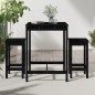 vidaXL Set de mesa y taburetes altos jardín 3 pzas madera pino negro vidaXL Set de mesa y taburetes altos jardín 3 pzas madera pino negro