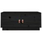vidaXL Mesa de centro de madera maciza de pino negro 80x50x35 cm