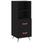 vidaXL Aparador de madera contrachapada negro 34,5x34x90 cm vidaXL Aparador de madera contrachapada negro 34,5x34x90 cm