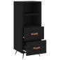 vidaXL Aparador de madera contrachapada negro 34,5x34x90 cm vidaXL Aparador de madera contrachapada negro 34,5x34x90 cm