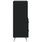 vidaXL Aparador de madera contrachapada negro 34,5x34x90 cm vidaXL Aparador de madera contrachapada negro 34,5x34x90 cm