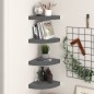 vidaXL Estante flotante de pared 4 uds MDF gris brillo 25x25x3,8 cm vidaXL Estante flotante de pared 4 uds MDF gris brillo 25x25x3,8 cm