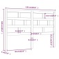 vidaXL Cabecero de cama madera maciza de pino gris 126x4x100 cm