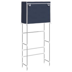 vidaXL Estantería 2 niveles lavadora hierro azul 71x29,5x170,5cm
