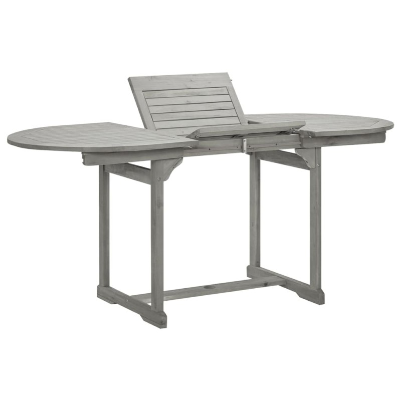 vidaXL Mesa de comedor jardín madera maciza acacia (120-170)x80x75 cm vidaXL Mesa de comedor jardín madera maciza acacia (120-170)x80x75 cm
