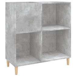vidaXL Mueble discos madera contrachapada gris hormigón 84,5x38x89 cm