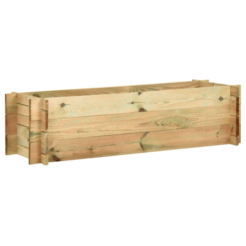 vidaXL Jardinera de verduras madera pino impregnada 120 cm