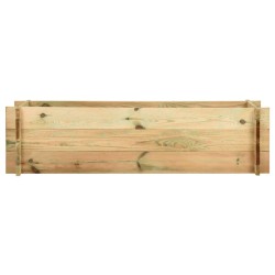 vidaXL Jardinera de verduras madera pino impregnada 120 cm