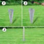 vidaXL Valla metálica con estacas y postes acero galvanizado 25x1 m vidaXL Valla metálica con estacas y postes acero galvanizado 25x1 m