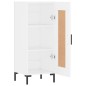 vidaXL Aparador madera de ingeniería blanco 34,5x34x90 cm vidaXL Aparador madera de ingeniería blanco 34,5x34x90 cm