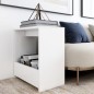 vidaXL Mesa auxiliar de madera contrachapada blanco 50x26x50 cm vidaXL Mesa auxiliar de madera contrachapada blanco 50x26x50 cm